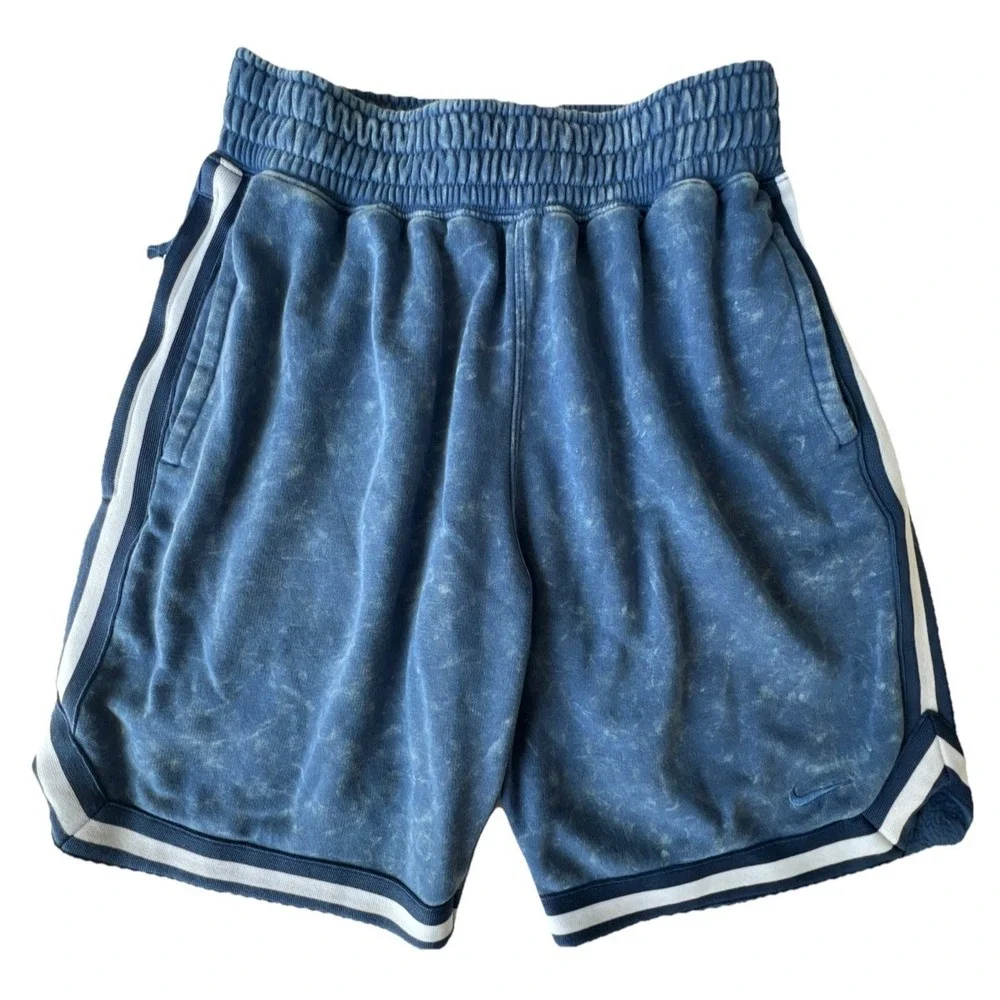 Nike Shorts DNA Kids Basketball Fleece L Mystic Navy Blue Acid Wash FV0309-461